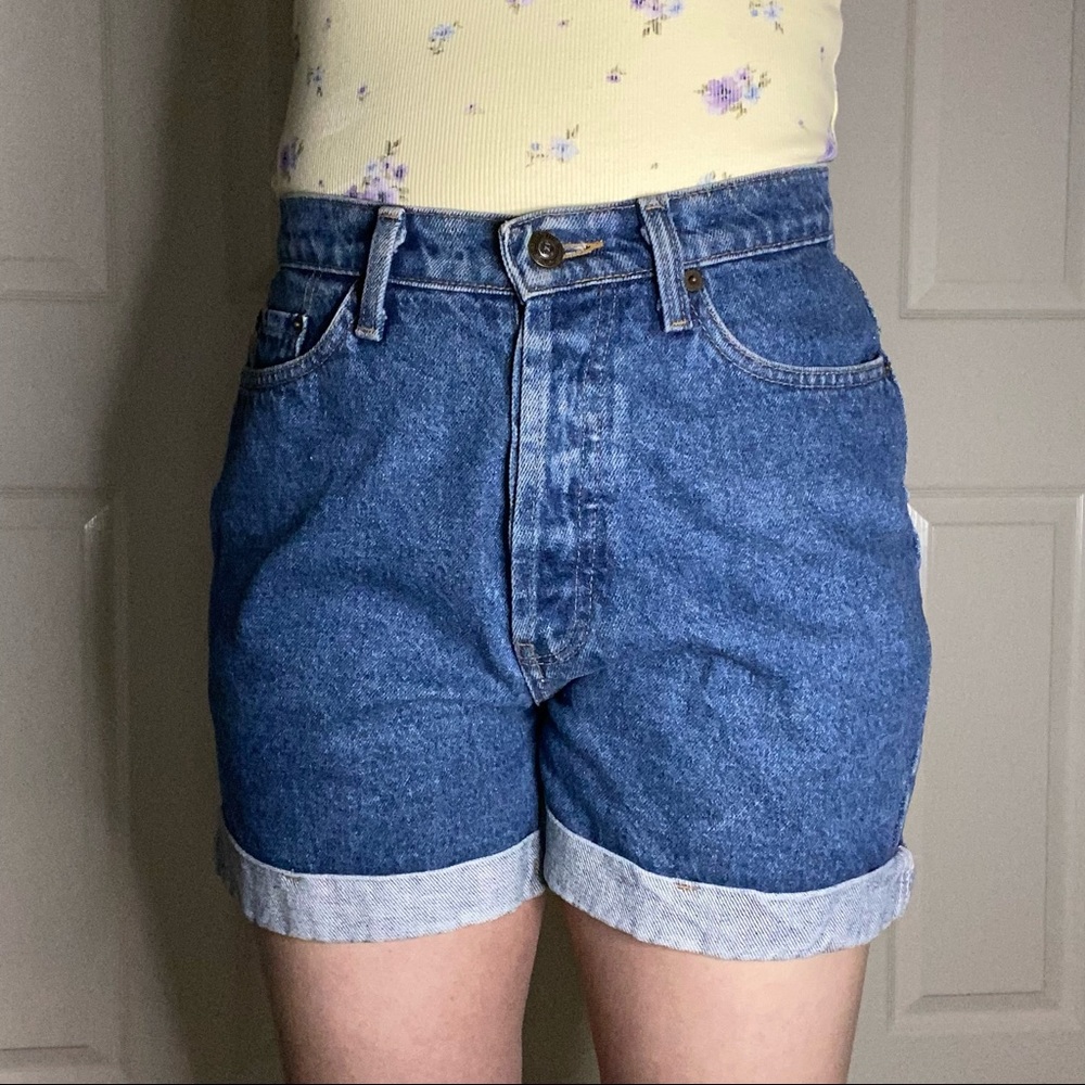 High Waisted Denim Express Shorts